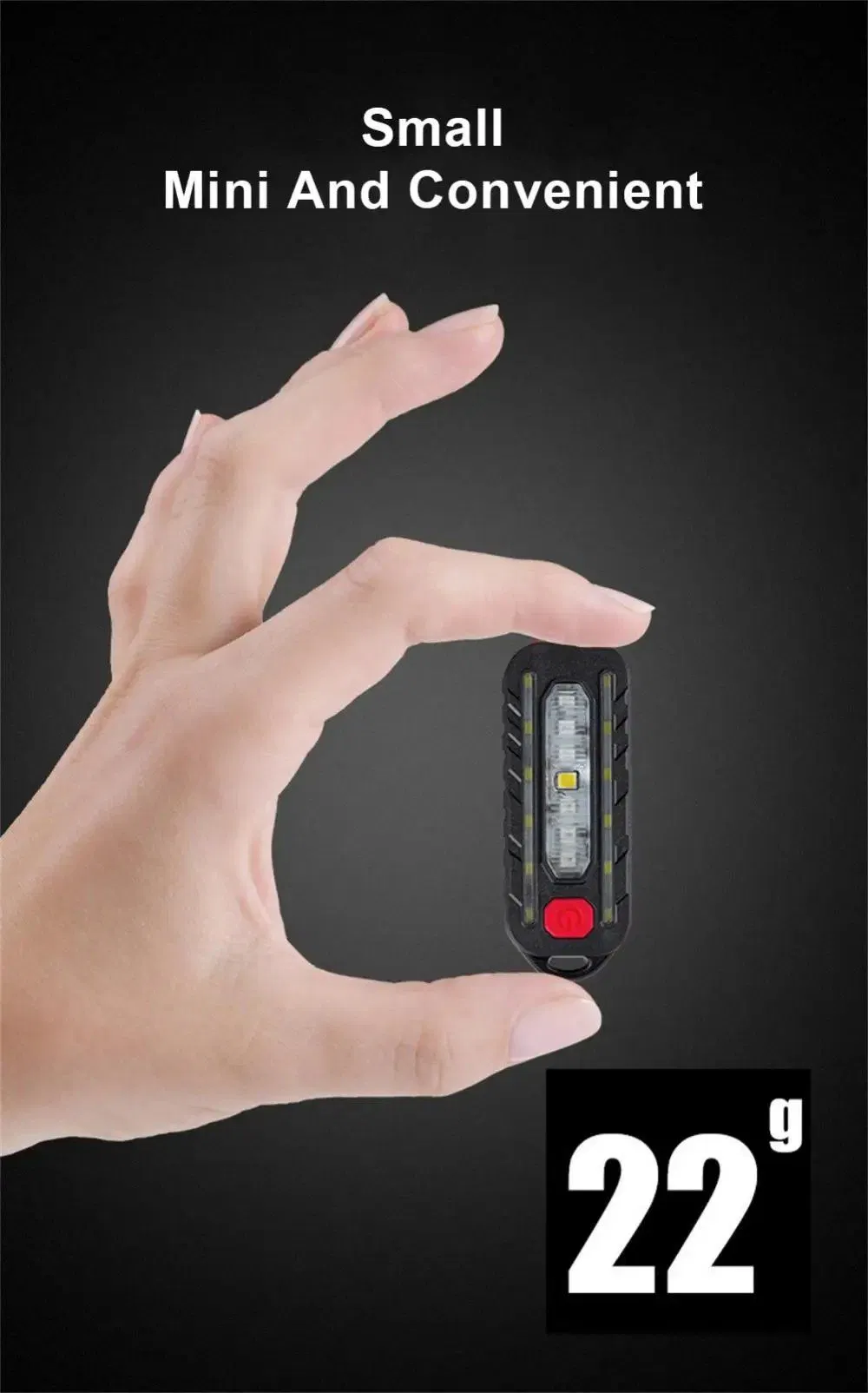 Helius Bike Taillight Riding Headlight Helmet Light Red and Blue Flashing Warning Shoulder Light Flashlight