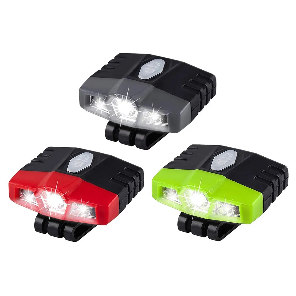 Ultra-Bright Rechargeable Waterproof Hat Light Hands Free Flashlight LED Clip-on Cap Light