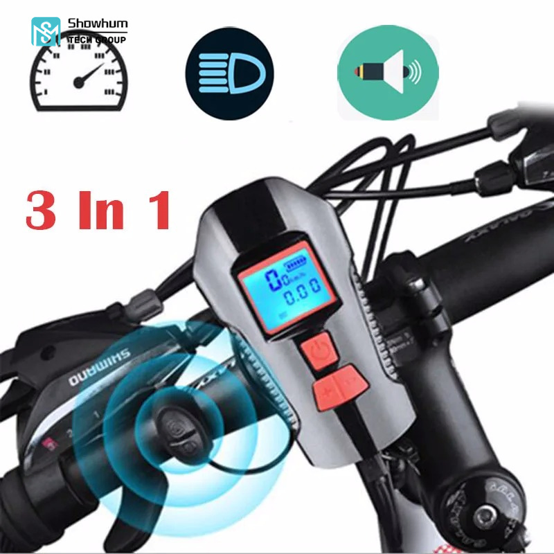 Good Quality Horn LED Cycle Front Headlight Rechargeable Bicycle Light