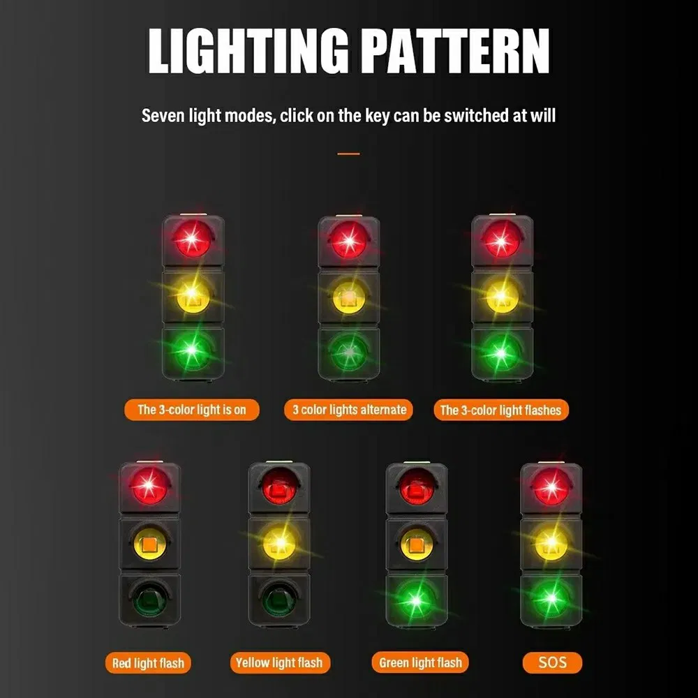 W19 USB Rechargeable Bike Tail Light 3 Color LED Waterproof Night Cycling Safety Warning Lamp