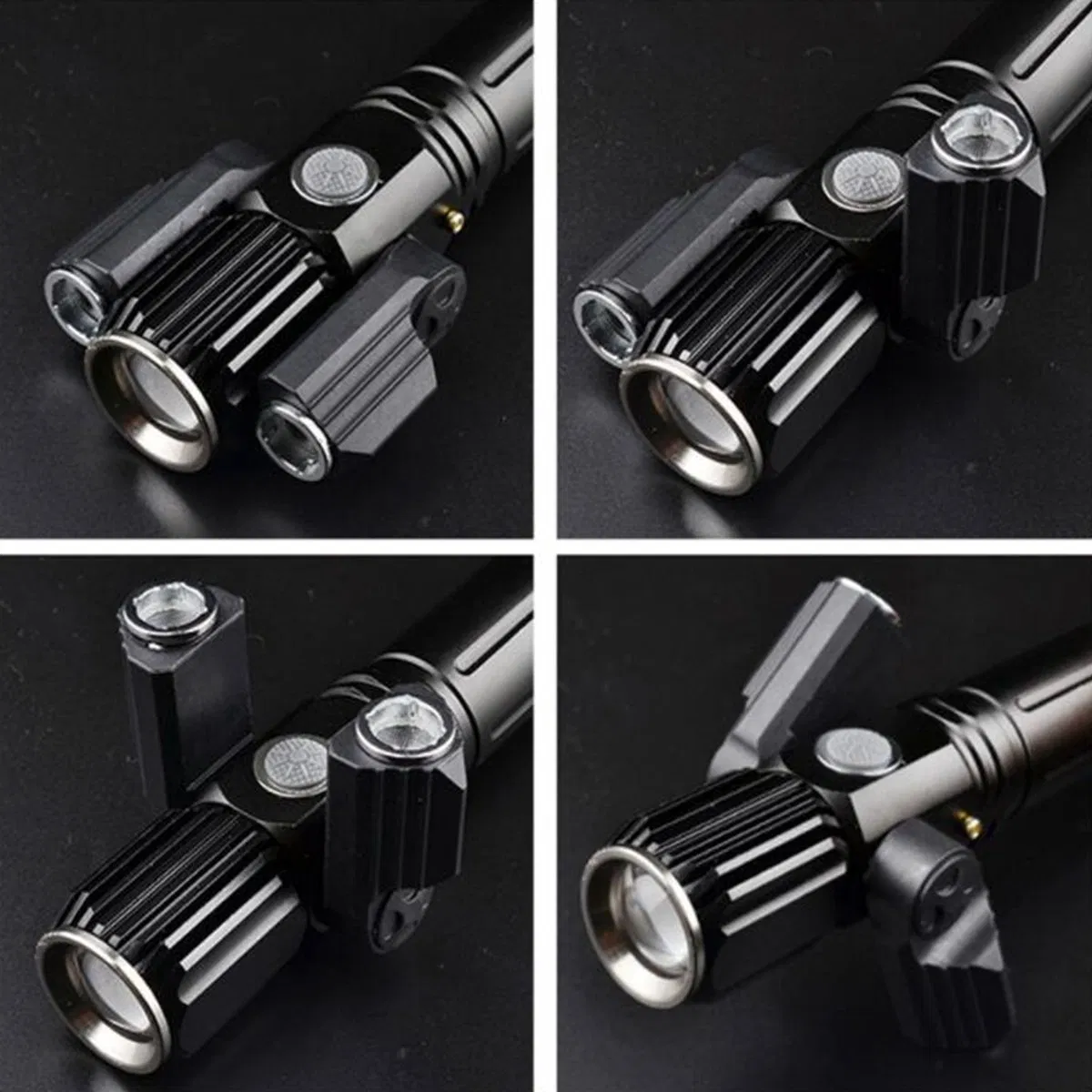 Rechargeable Zoom in and Zoom out Function Outdoor Camping Searching Bicycle Driving LED Flashlight