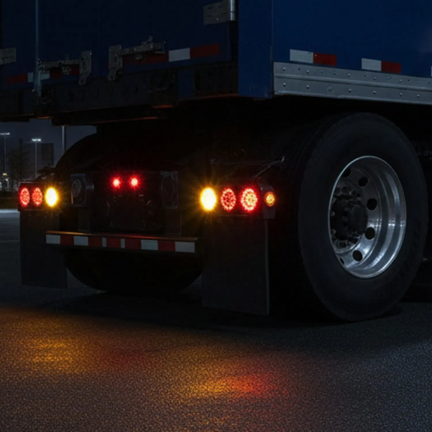 Round Red White 12V/24V LED Model Universal Fitment New Side Marker Light for Trailers Accessory