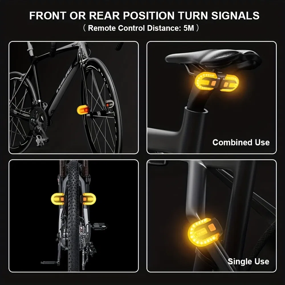 Waterproof Wireless Remote Control Bicycle Turn Signal Light System