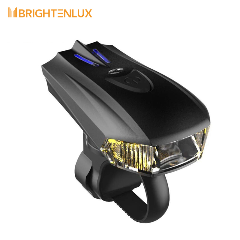 Brightenlux Custom Logo Rechargeable Accessories USB Waterproof Mountain Bike Front LED Head Light Electric Bicycle Flashlight with Battery Indicator