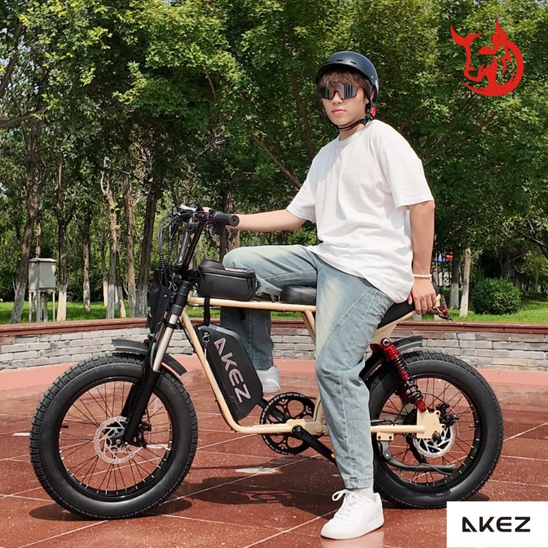 Akez X7 48V 750W 18.2ah Dual Suspension Fat Tire Electric Bike for All-Terrain Riding