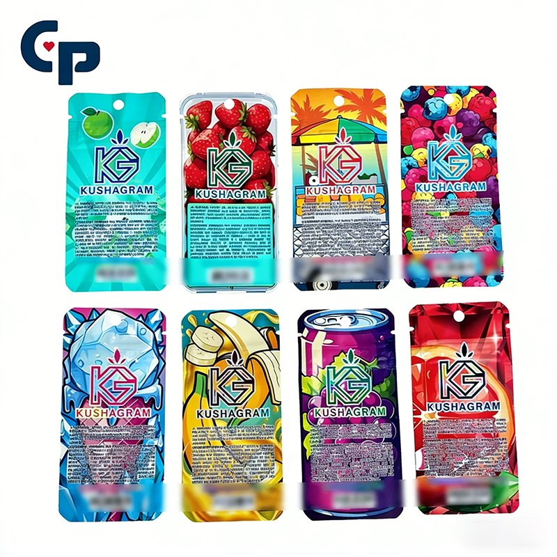 Custom Zipper Doypack Plastic Packaging Flat Tea Powder Zip Lock Packing Stand up Candy Cookie 3.5g Mylar Bags Nicotine Pouch