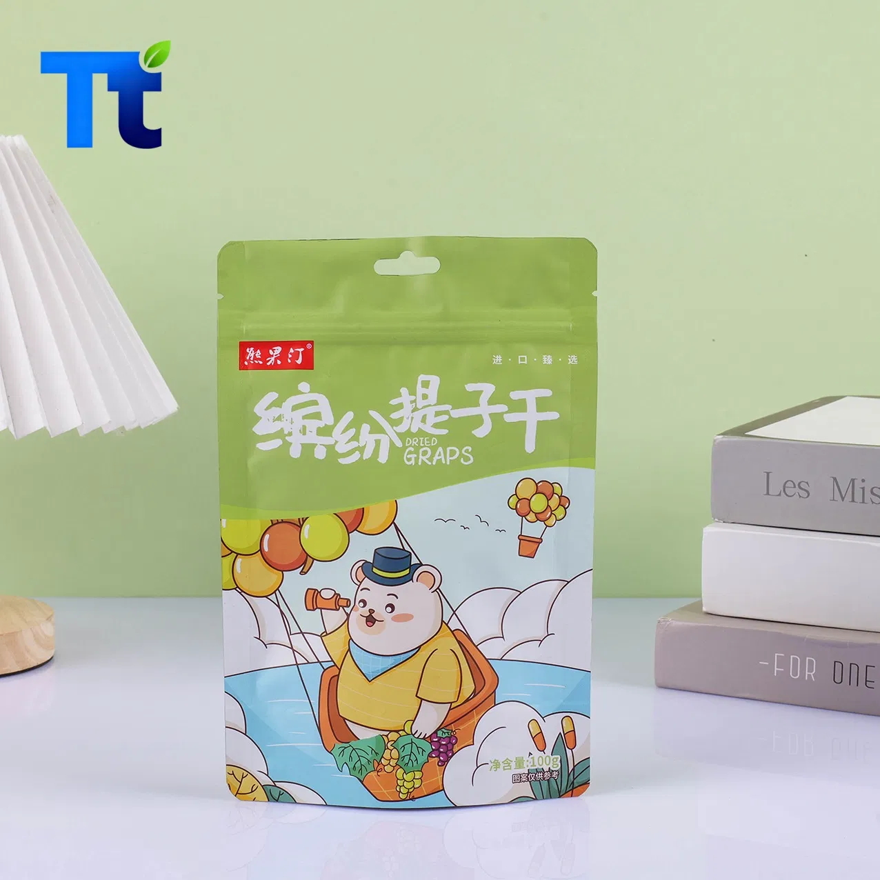 Custom Matte Design Print Resealable Dried Fruit Special Candy Sugger Snack Nicotine Plastic Mylar Zipper Stand up Packaging Doypack Tea Powder Pouch 100g Bag