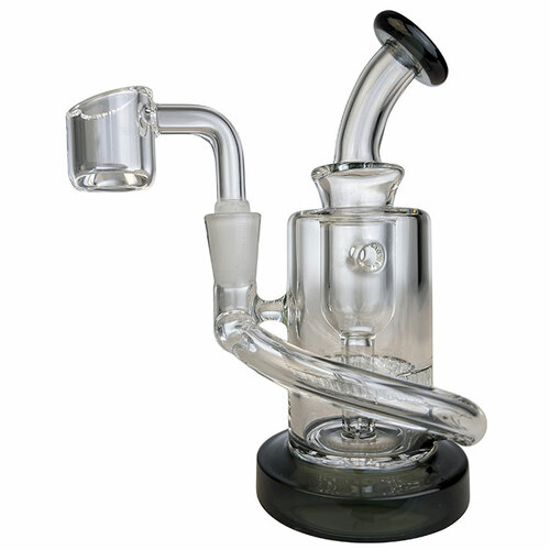 5" Color Trim Honeycomb Incycler Mini Rig Water Pipe Glass Vaporizer Smoking