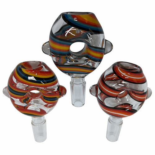 Us Color Assorted Donut Hole Bowl 14m Glass Smoking Pipe Lighter Vaporizer