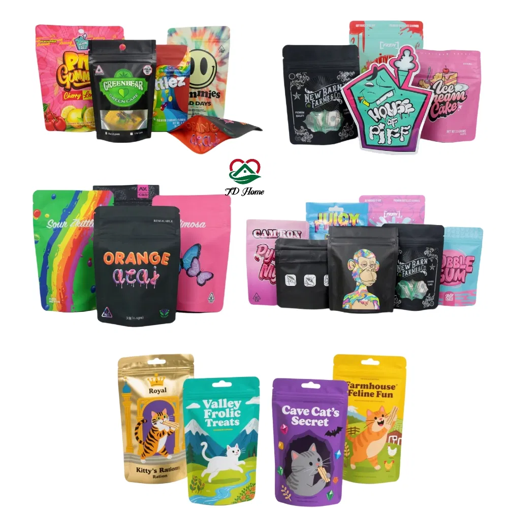 Custom Nuts Nicotine Almond Stand up Plastic Pouch with Window