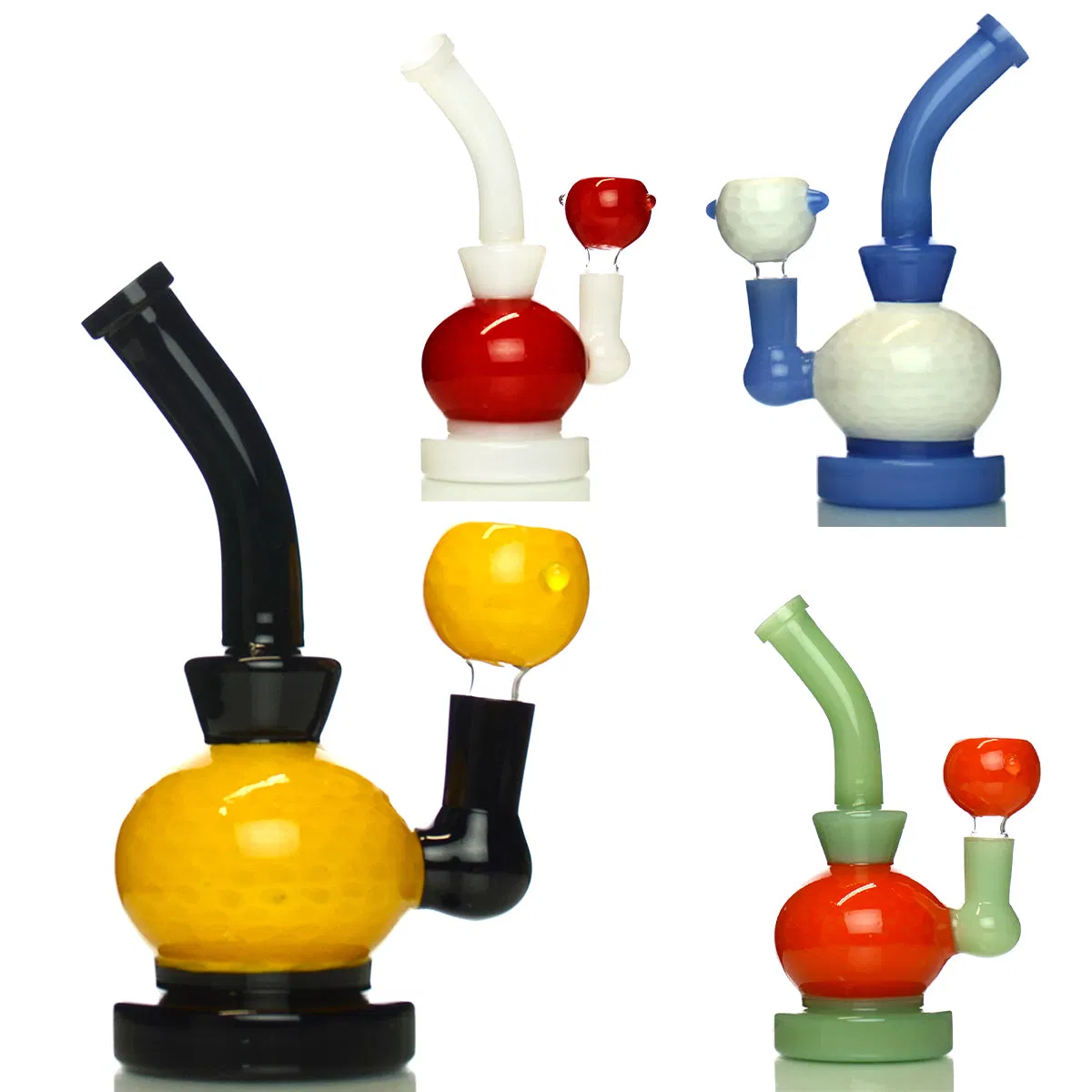 6" Bent Neck Banger Hanger Water Pipe Glass Smoking Pipe Lighter Vaporizer