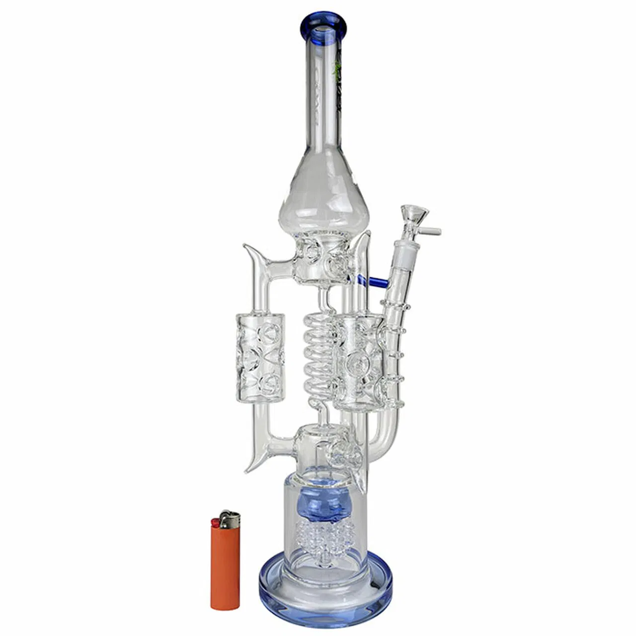 20" Spikey Arms Rocket Multi Perc Water Pipe Hookah Glass Smoking Pipe Lighter Vaporizer