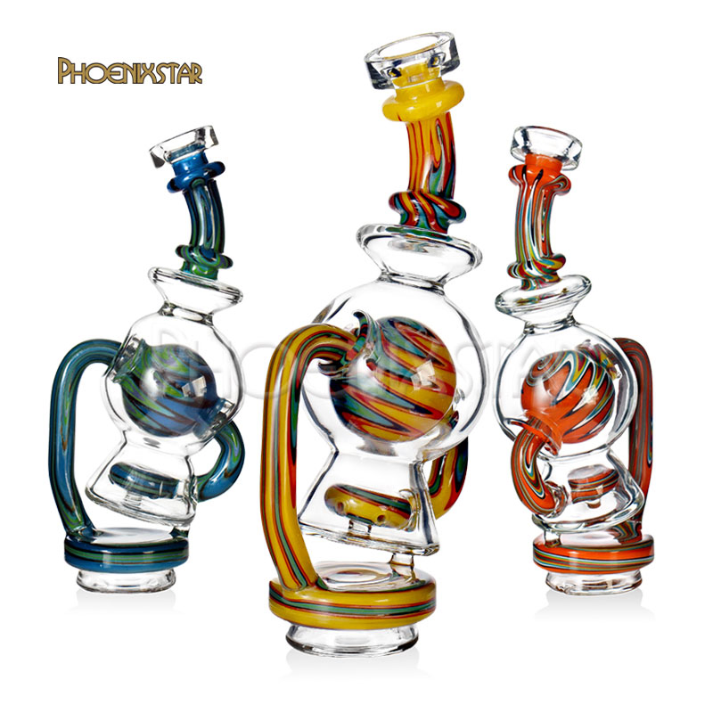 8 Inches Durable Glass Puffco Made with American Colors Dry Herb Vaporizer Wholesale
