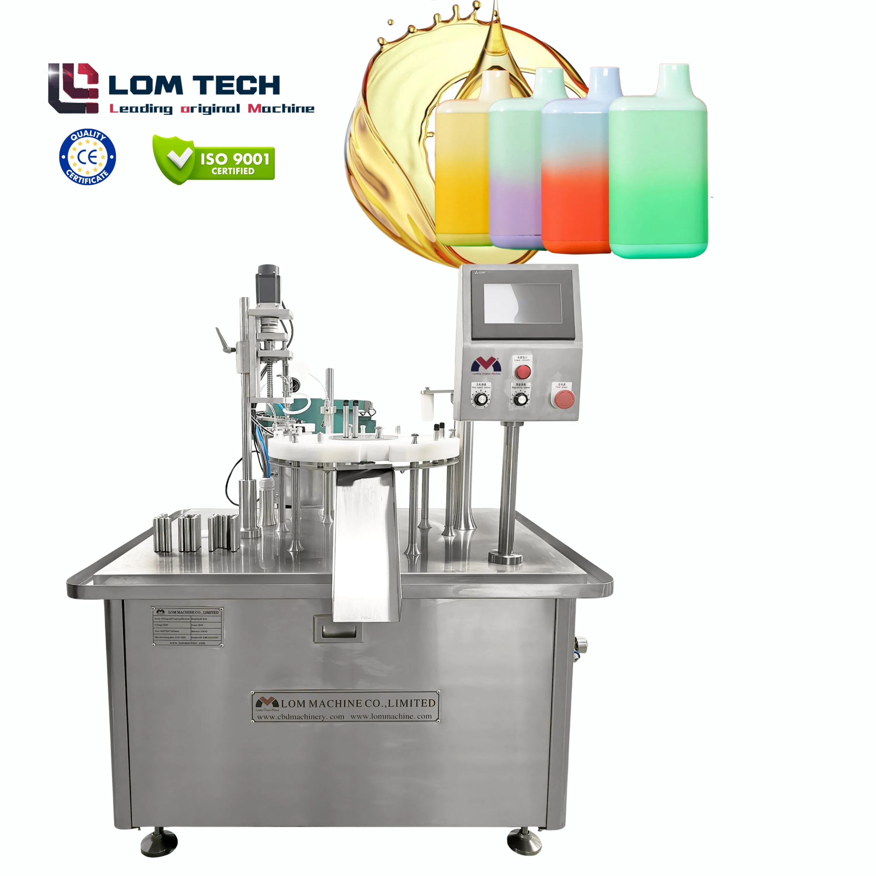 High Speed 0.2-2ml Full Automatic Disposable Vape Pen Filling Capping Machine