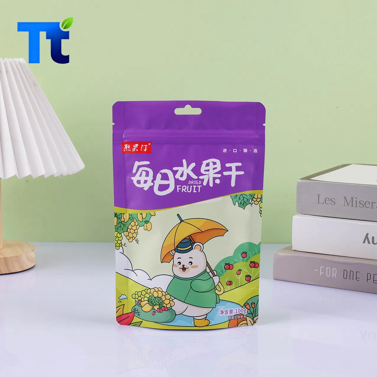 Custom Matte Design Print Resealable Dried Fruit Special Candy Sugger Snack Nicotine Plastic Mylar Zipper Stand up Packaging Doypack Tea Powder Pouch 100g Bag