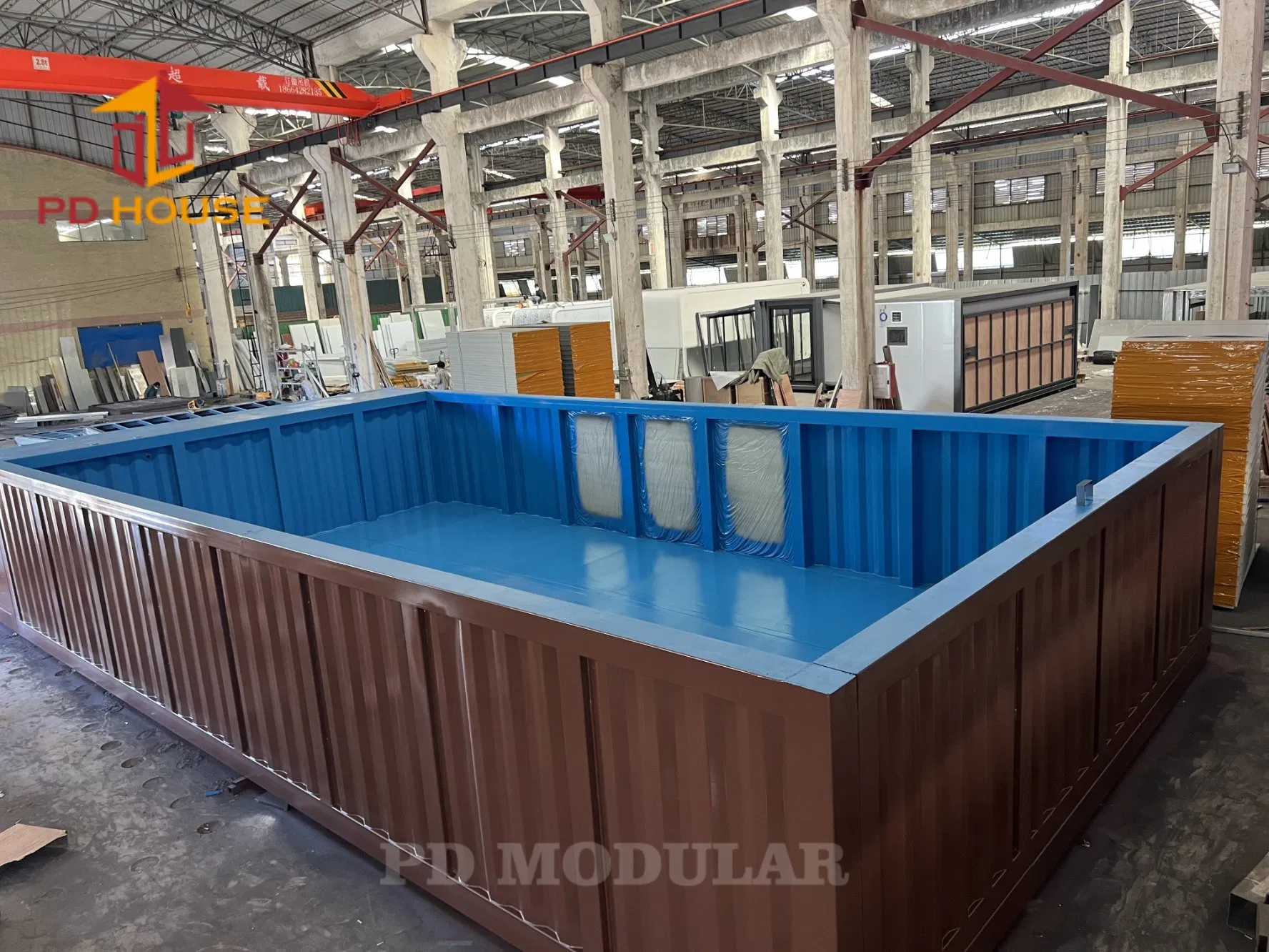 2025 Above Ground Outdoor Steel Aquarium Diving Acrylic Mod Big Pools Converted Shipping Container Swimming Pool