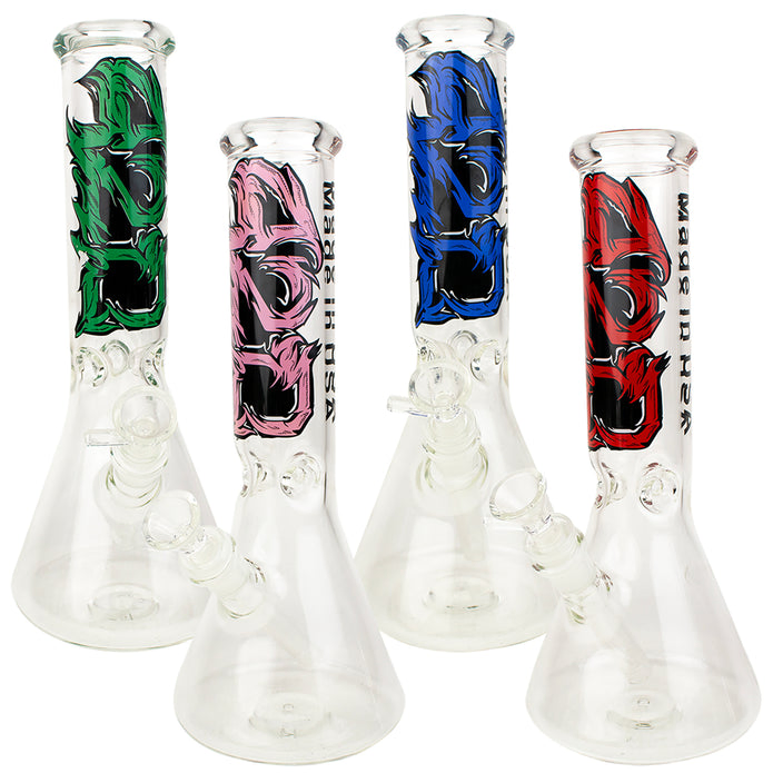 16" Lifted Round Bottom Wave Grip Confetti Frit Ball Soft Vaporizer Smoking