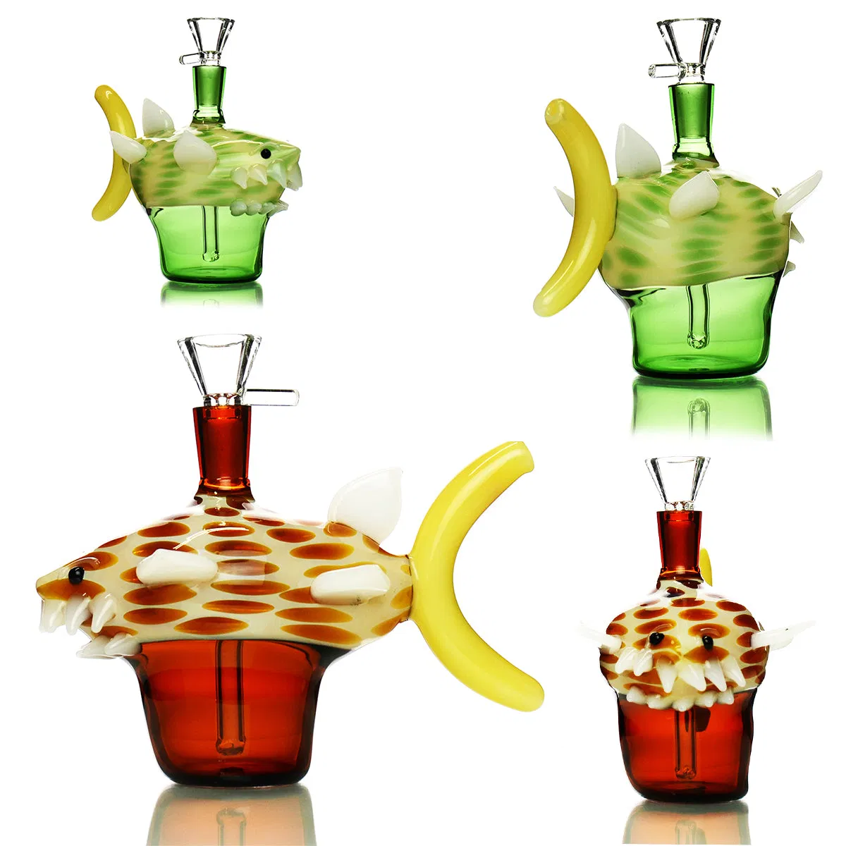 6" Bent Neck Banger Hanger Water Pipe Glass Smoking Pipe Lighter Vaporizer