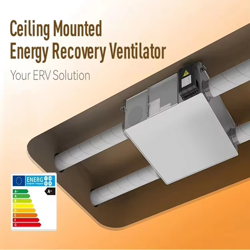 Ventilador de Recuperação de Energia Holtop Sistema de Ventilação com Recuperação de Calor para Uso Comercial Leve (600~1300CMH)