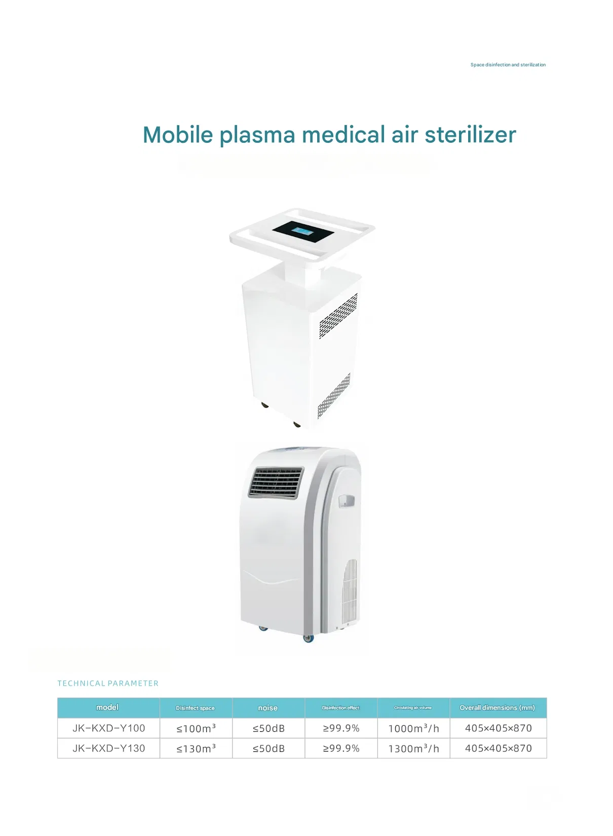 Desinfetante de Ar Médico com Plasma Móvel