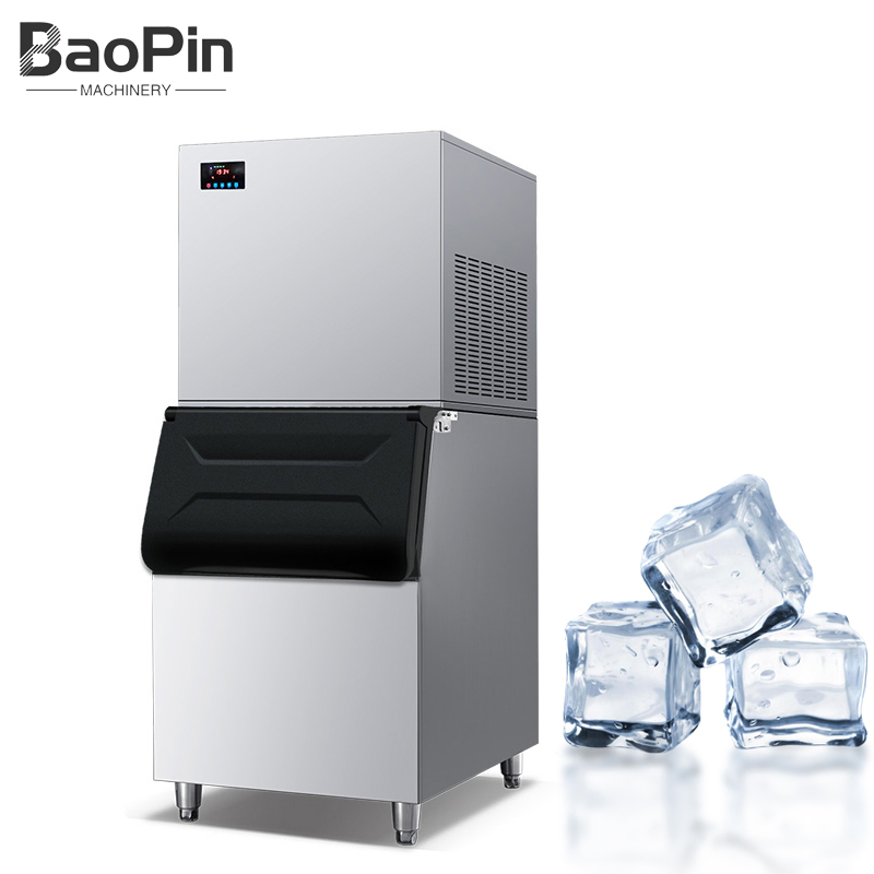 Distribuidor de Luz de Desinfecção LED Automática Design Comercial Fashion Máquina de Fazer Cubos de Gelo para Bar e Venda de Gelo 500kg