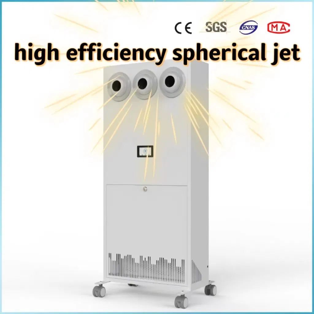 Sistema de Purificação de Ar de Grau Médico com Filtro HEPA, Luz UV UVC e Plasma para Desinfecção em Hospital Comercial de Grande Área Portátil 1500m3/H Fluxo de Ar H13/H14