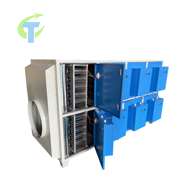 Capacidade de Desodorização Forte Equipamento de Purificação de Gás de Exaustão Industrial por Oxidação Fotocatalítica UV Sem Ruído