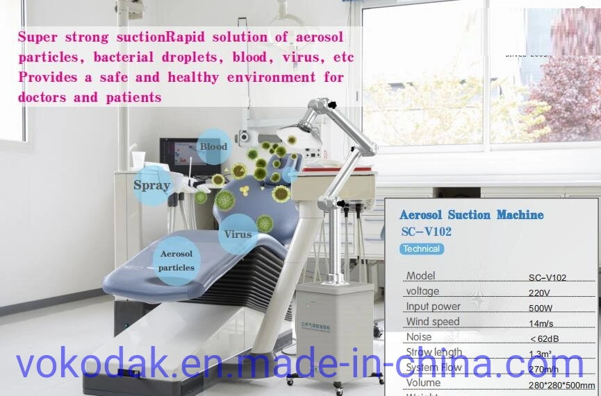 Unidade de Sucção de Aerossol Extraoral Dental Sistema de Vácuo Extraoral