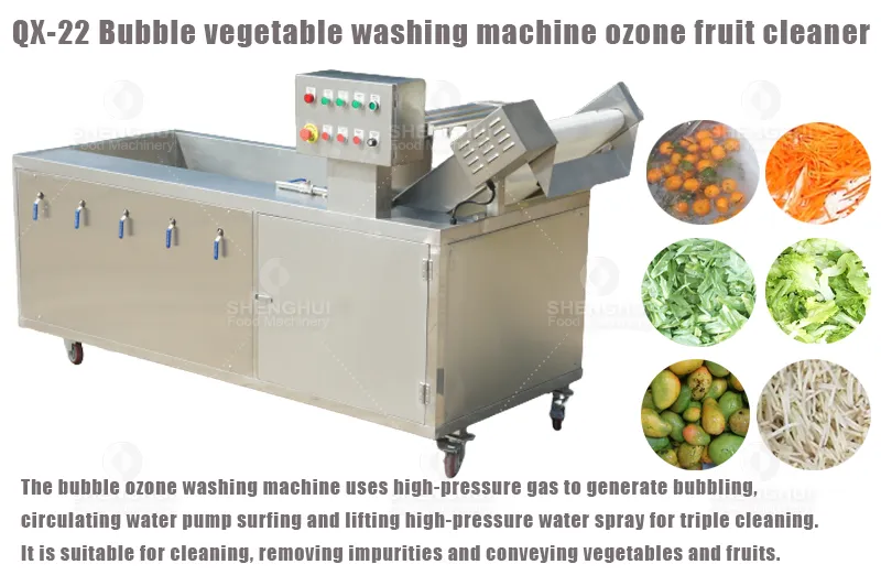 Máquina de Lavagem de Legumes com Desinfecção Automática por Ozônio