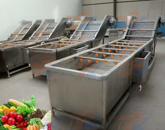 Máquina de Lavar Frutas e Legumes com Desinfecção por Ozônio e Bolhas de Ar