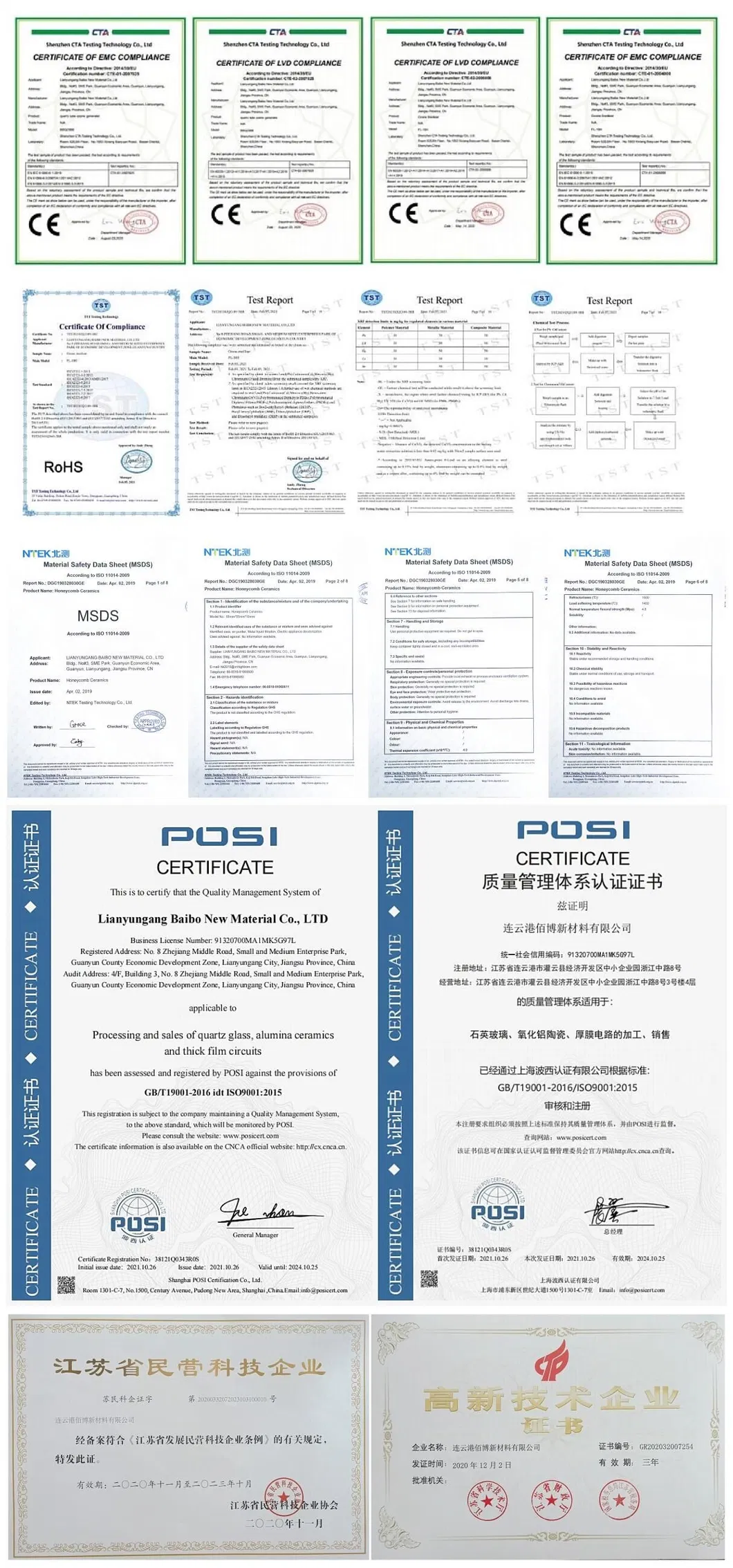 Certificados ROHS CE