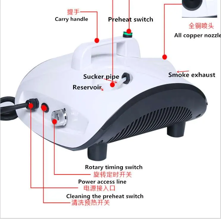 Máquina de Fumaça de Desinfecção para Purificador de Ar Nebulizador Limpador Pulverizador