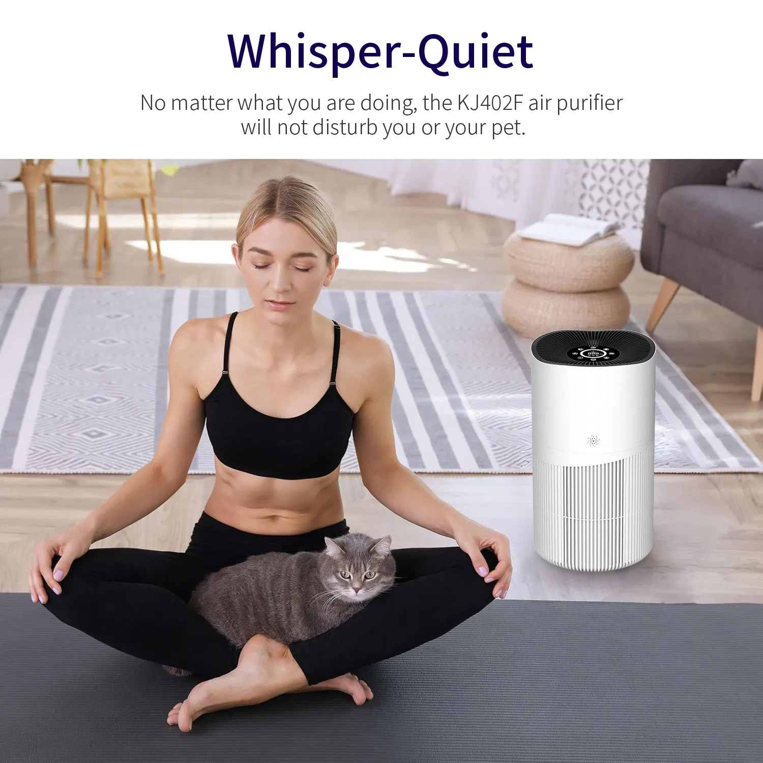 Purificador de Ar para Casa, Limpeza de Ar Inteligente com Íons Negativos, Remove Fumaça, Poeira e Odor, Máquina de Desinfecção para Casa e Escritório, Presente Premium, Fornecimento Direto da Fábrica