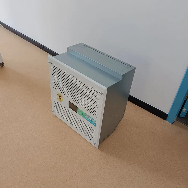 Filtro de Remoção de Alérgenos Fumaça Gases Nocivos Máquina de Desinfecção de Ar Montada na Parede