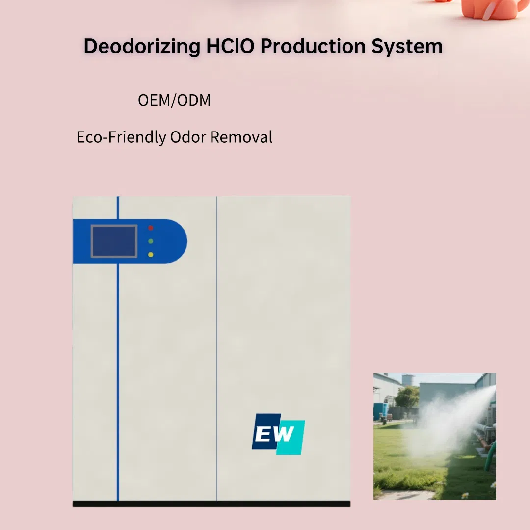 500L 100ppm Fabricante Unidade de Desodorização Móvel Hocl Gerador de Ácido Hipocloroso