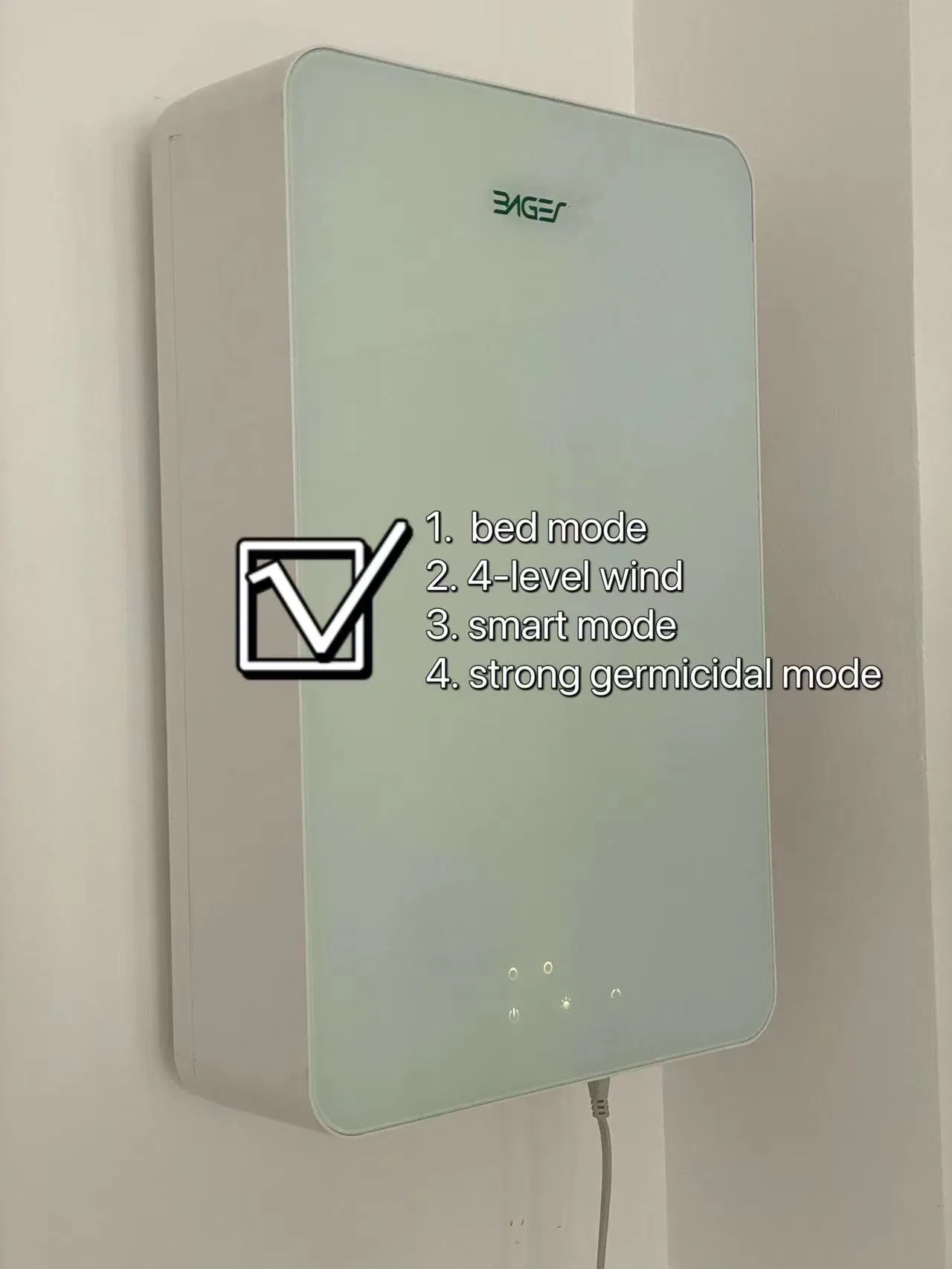 Aparelho Comercial para Casa em Espaços Pequenos Cadr 210 M3/H Anti Virus&Bacteria99.9% Lâmpada LED UV C Portátil de Desinfecção do Ar Sistema de Filtragem de Ar HEPA