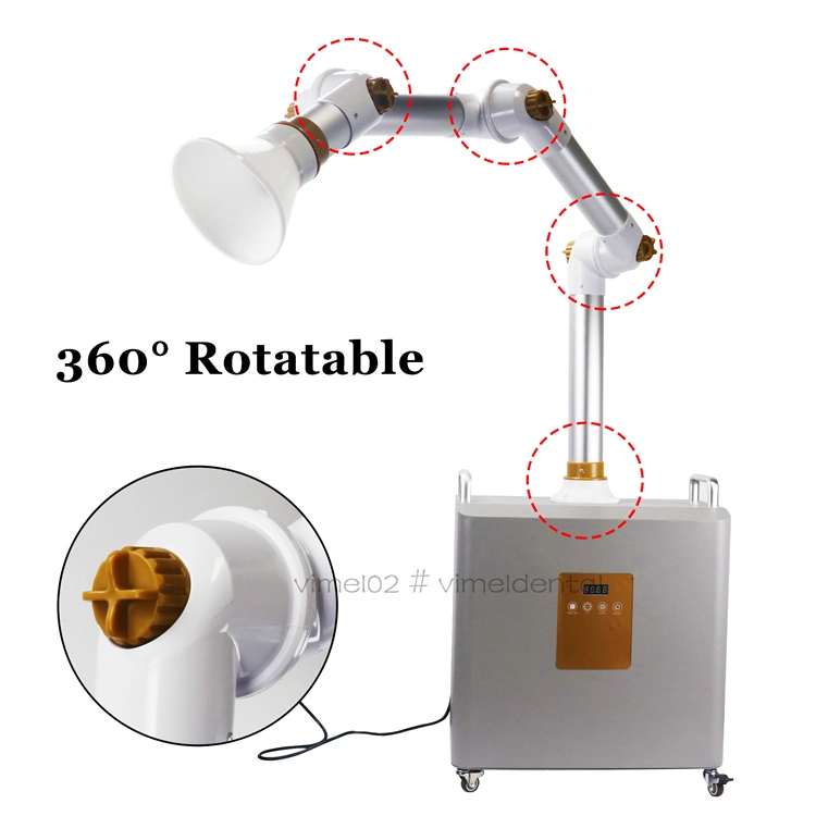 Purificador de Ar Médico Dental Extrator Máquina de Sucção de Aerossóis Cirúrgicos Orais Sistema de Desinfecção UVC Externo