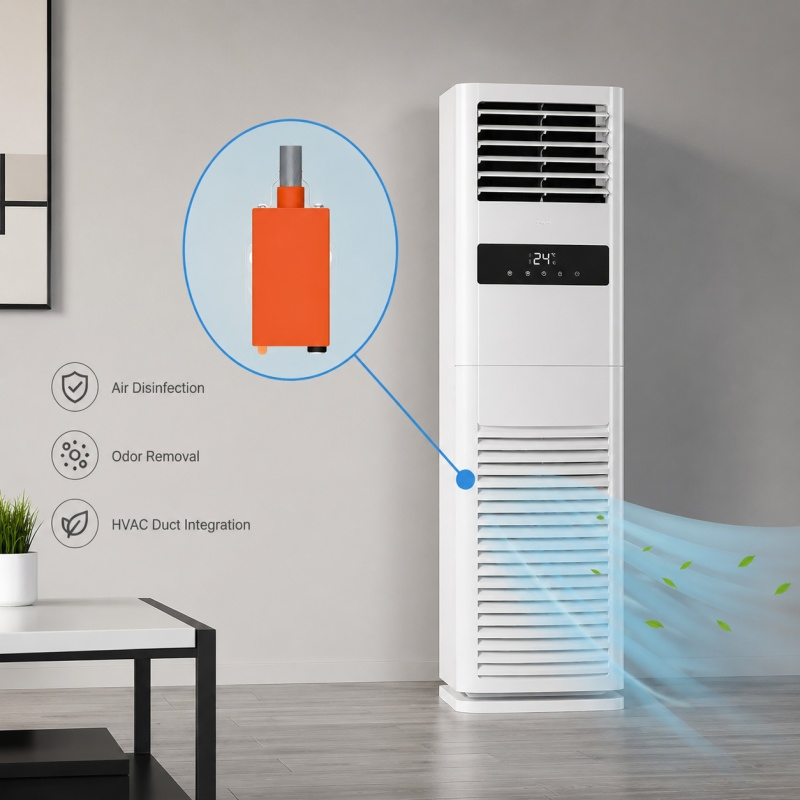 Sistema de Remoção de Odor com Gerador de Ionização por Plasma Compacto Integrado ao Duto de HVAC