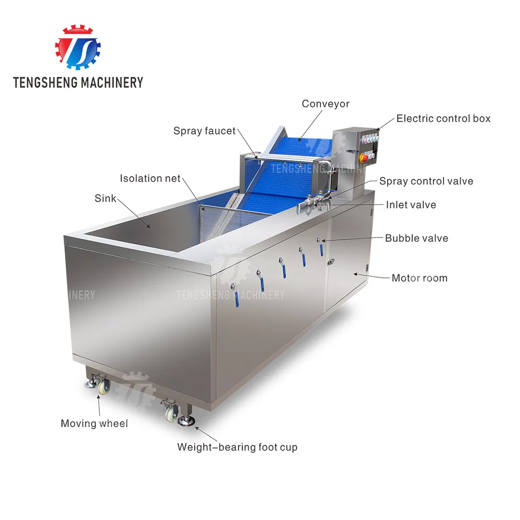 Ts-X200 Máquina de Lavagem de Frutas, Legumes, Frutos do Mar com Desinfecção por Ozônio