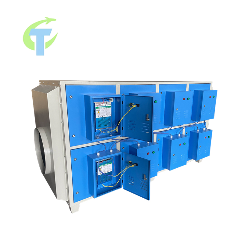 Capacidade de Desodorização Forte Equipamento de Purificação de Gás de Exaustão Industrial por Oxidação Fotocatalítica UV Sem Ruído