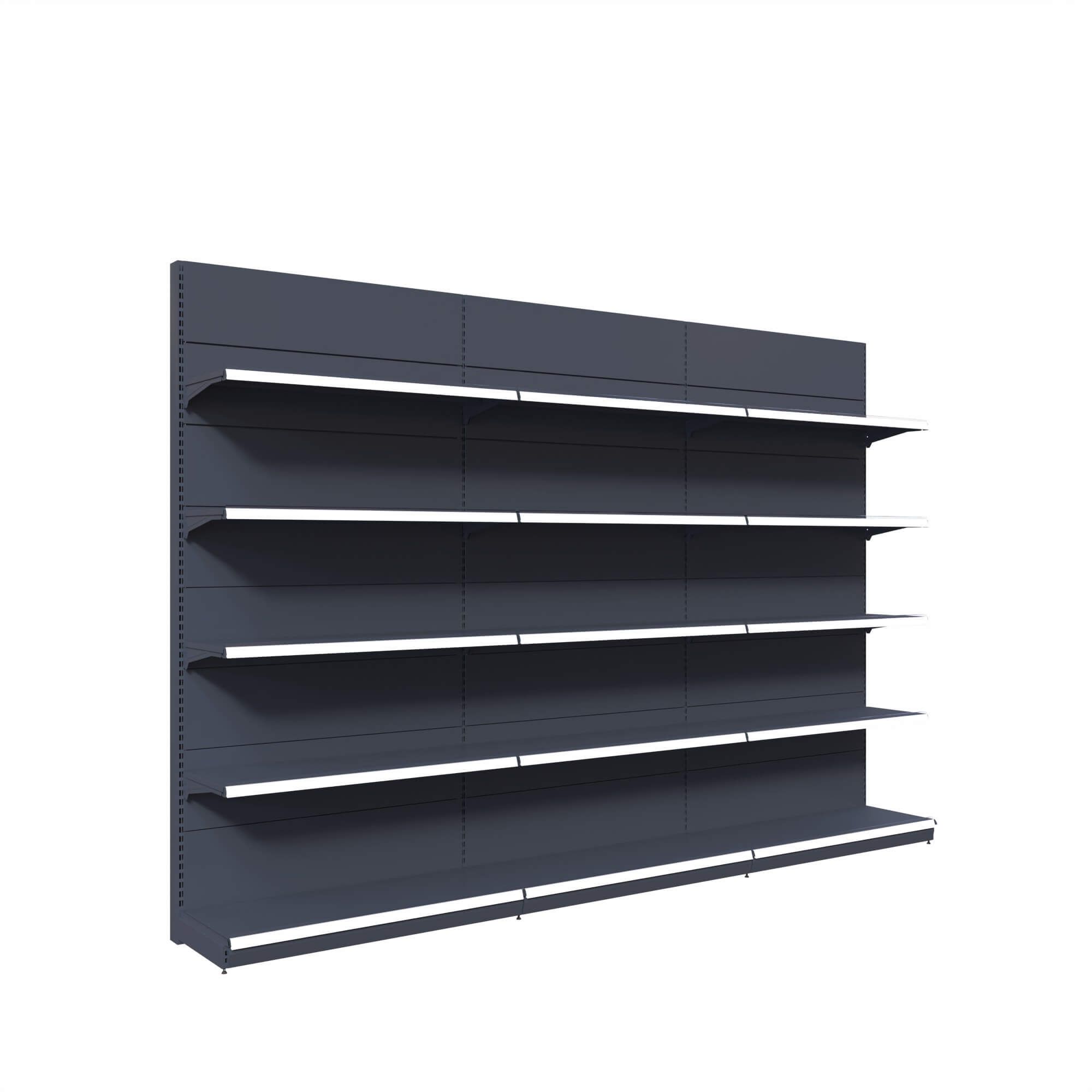 Supermarket Gondola Shelving High Quality Heavy Duty Single-Sided Display Racks Wood and Metal Material OEM Available