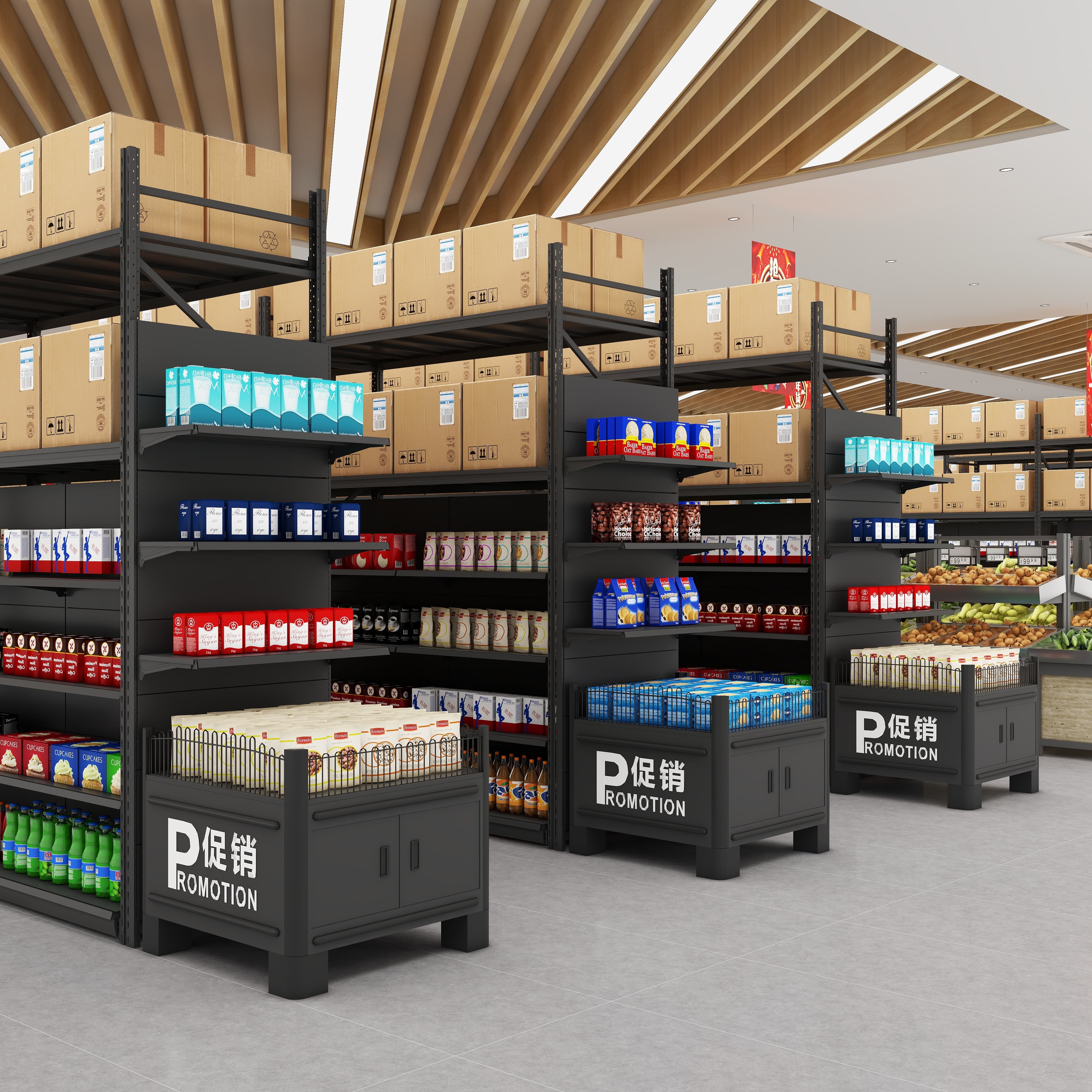 Supermarket Shelves, Storage Shelves, Supermarket Display Shelves, Discount Warehouse Shelves