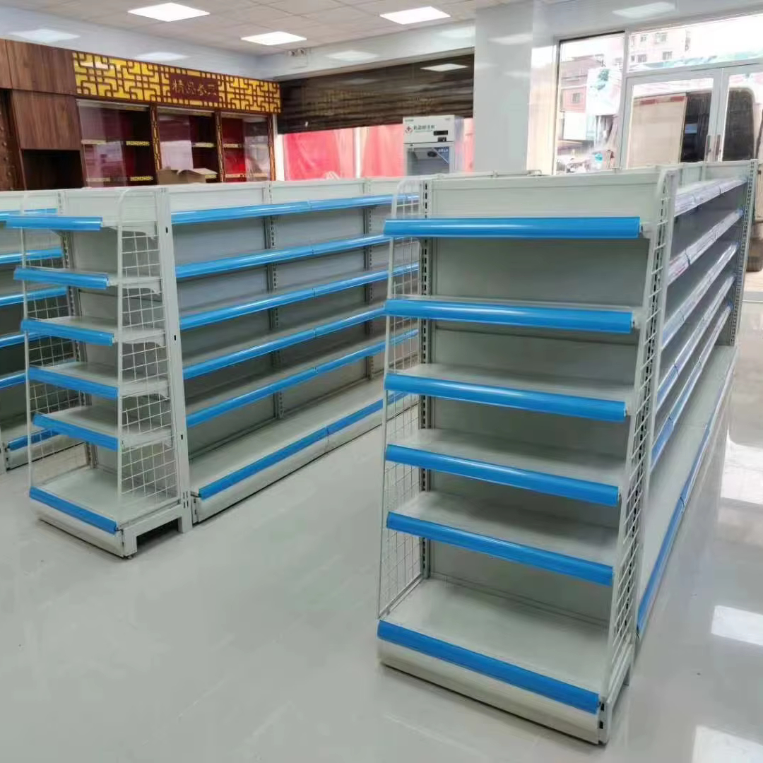 Heavy Duty Double-Sided Pharmacy Display Stand Pharmaceutical Square Cabinet Shelf for Drug Storage and Display
