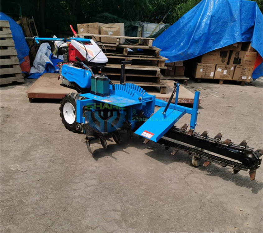 Mini Hand-Held Chain Ditching Machine Single Chain Tractor Trencher