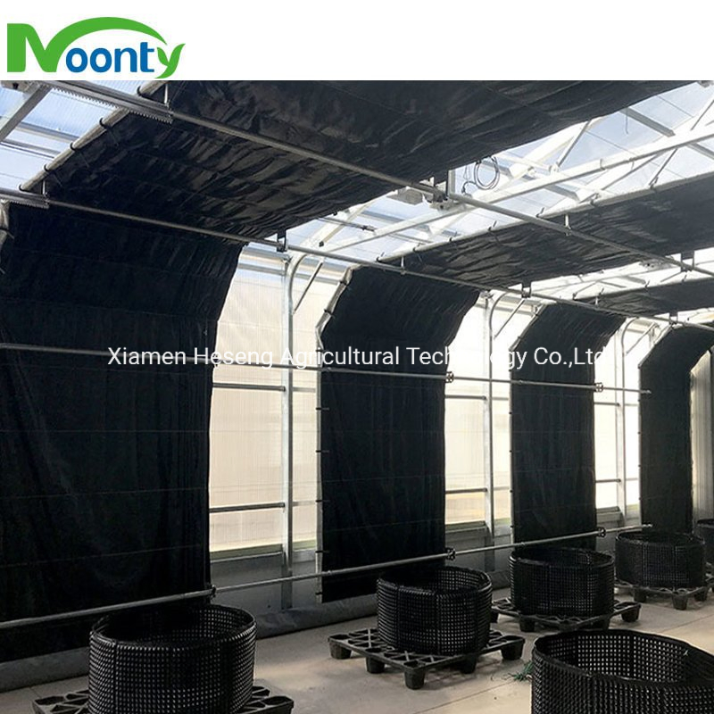 Greenhouse Curtain System for Shade/Energy Saving/Blackout/Light Deprivation Greenhouse with Pinion and Rack