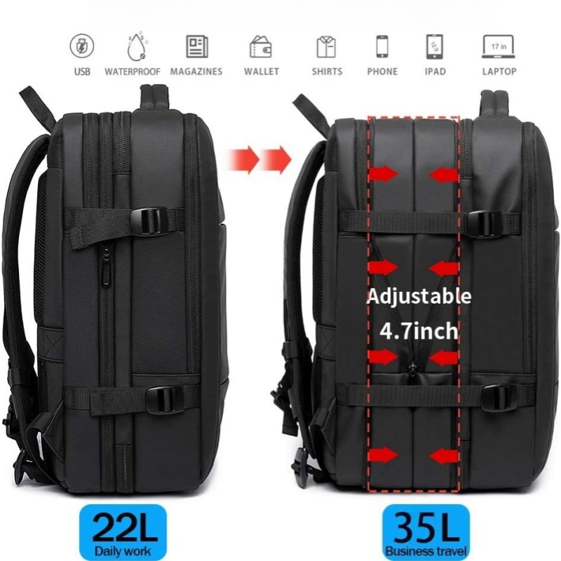 Adventure Ready Travel Backpack Flight Approved to Carry Backpack for International Travel Bag Waterproof Laptop Backpack with Multiple Compartments