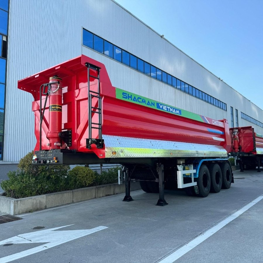 Customized Lightweight Design End Dump Rear-Tipping Semi-Trailer Used for Soil Transport