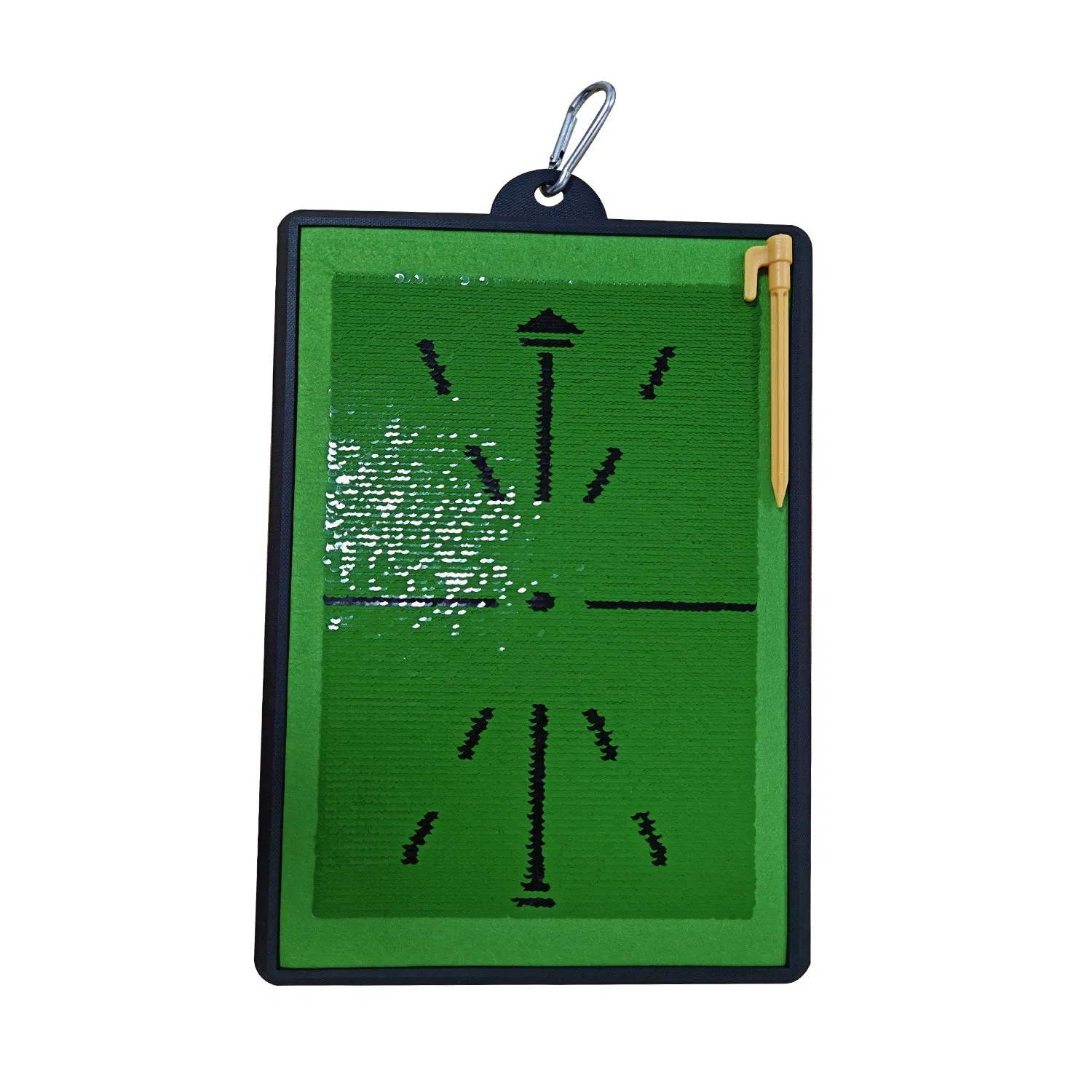 Golf Swing Training Mat with Ball Flight Trace Analysis Rubber Base Practice Mat