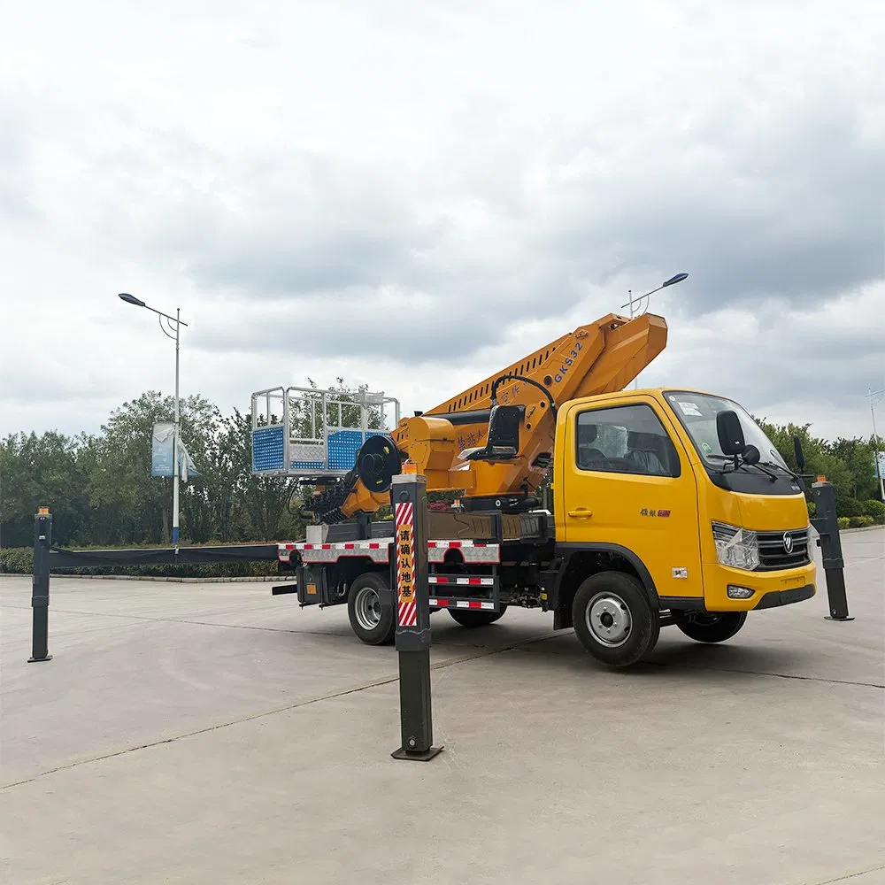All Weather Aerial Work Platform Truck with Enclosed Cabin and Heating System for Cold Climate Operations