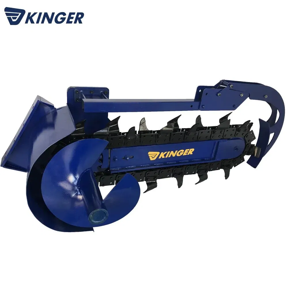 Kinger Best Agricultural Equipment Farmland Ditching Tractor Chain Trencher Factory Directly Sale Passed CE ISO